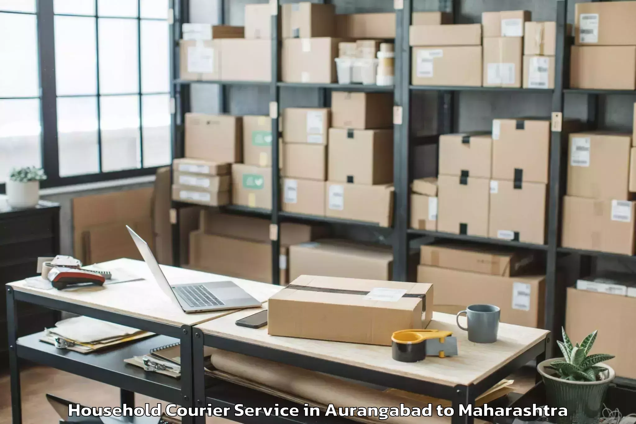 Easy Aurangabad to Mhasla Household Courier Booking